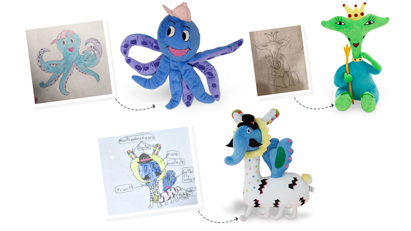 Illustration for article titled Crayola Will Turn Your Kid's Bad Drawings Into Better Plush Toys